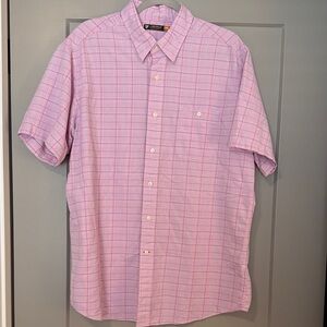 Daniel Cremieux Pink Plaid Short Sleeve Shirt